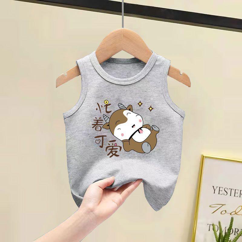 Áo Vest Bông 100%, Cho Trẻ Em, Phong Cách Phương Tây, Không Tay, Mỏng, Thích Hợp Cho Bé Trai Và Bé Gái, Áo Cho Em Bé, Thời Trang, Quần Áo Mùa Hè, Hàng Mới Về, 2025 2