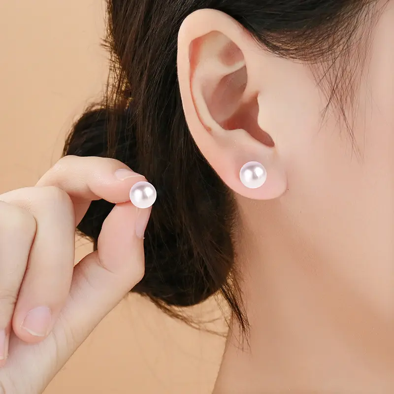 Bông Tai Đinh tán Ngọc Trai, Phong Cách Hàn Quốc, Thanh Lịch Và Đơn Giản, Kim, Dễ Phối Đồ, Chống Dị Ứng, Bông Tai Ngọc Trai Tròn, Tuyệt Vời Làm Quà Tặng