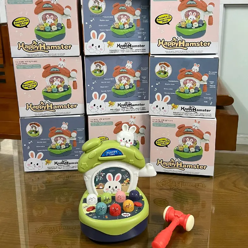 Đồ chơi đập chuột nhà thỏ đa năng có đèn và nhạc cho bé 3