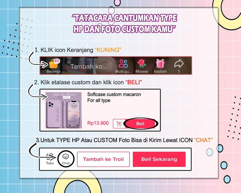 Product Introduction of SoftCase Macaron Nama + Foto For All Type | Casing Silikon Lentur | SoftCase Protect Camera Cover Handphone Cover Handphone Case Protection 1