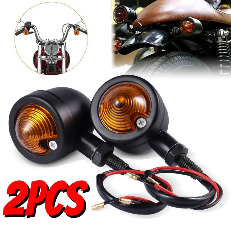 Đèn tín hiệu rẽ mini, đạn, 12v LED, màu hổ phách và đỏ, đèn chạy phanh, phụ kiện xe máy Thông Dụng
