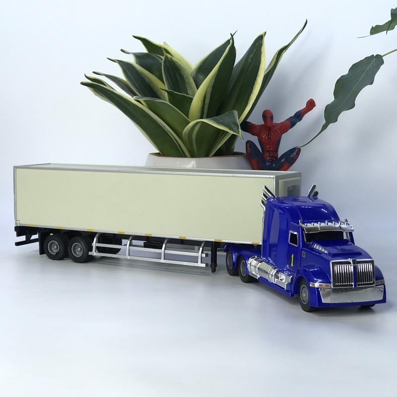 Mô hình xe đầu kéo Mỹ chở Container tỷ lệ 1:50 bằng kim loại bền và đẹp Tặng biển số VIP