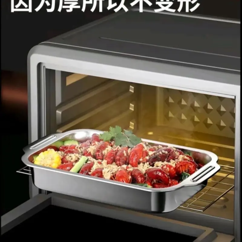 KHAY HẤP CÁ  INOX CÓ  NẮP ĐẬY DÙNG HẤP VÀ  NẤU KÍCH THƯỚC 40x25x9 4