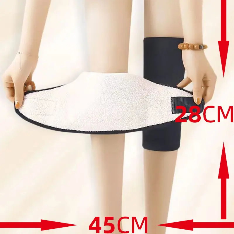 Bảo Vệ Gân Chân, Mùa Đông, Nhồi Bông Nhung Đệm, Dành Cho Nam Và Nữ, Đóng Chặt Velcro, Thích Hợp Cho Đạp Xe Ở Người Già, Vỏ Chống Lạnh Khớp Phụ Kiện 5