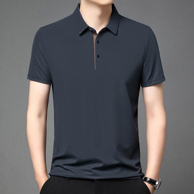 Áo Thun Polo Nam, ngắn Tay, Cao Cấp, Thích Hợp Cho Mùa Hè 2024, Phong Cách Doanh Nhân, Tay Lửng Áo, Đeo Vai, Quần Áo Nam 3