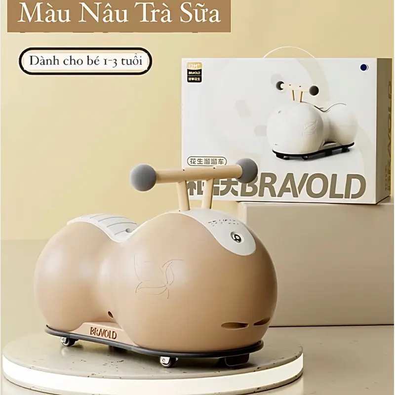 Xe Đậu Phộng, Xe Củ Lạc , Xe Con Sâu , Xe Chòi Chân Cho Bé Hàng Cao Cấp Bravold Từ 1-3 Tuổi GauHomie Kid 2