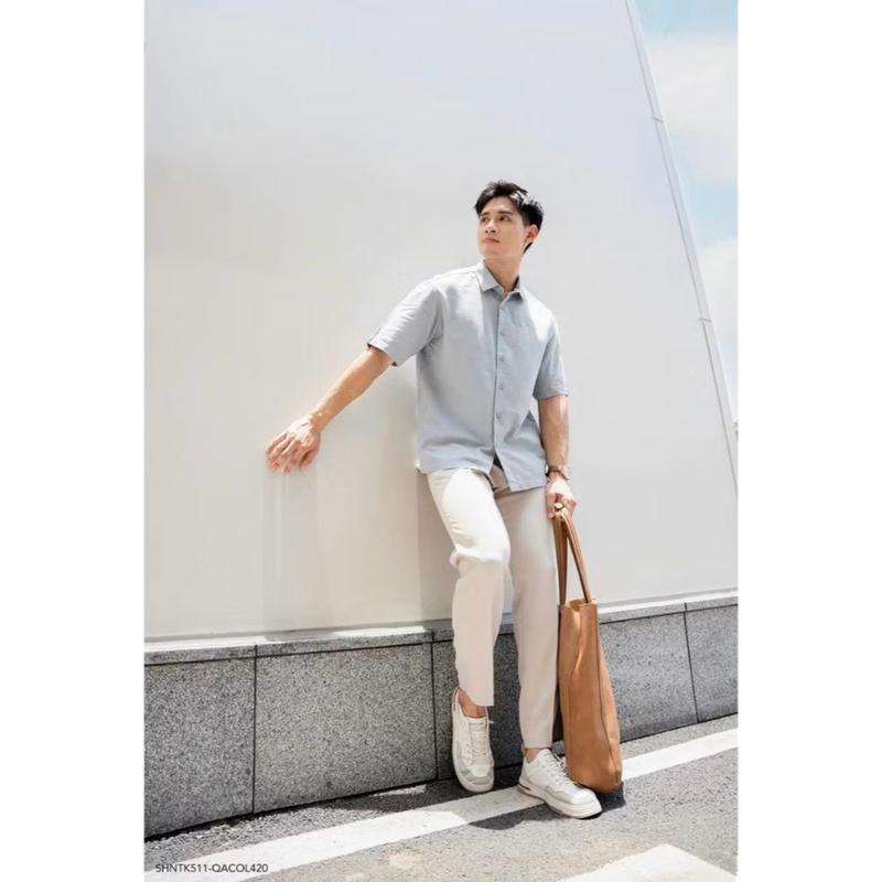 Quần Âu Nam Cạp Cao Sidetab Mặc Đi Chơi,Quần Âu Công Sở Sang Trọng Lịch Lãm Chất Cotton Co Giãn 6