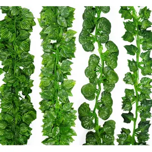 Daun Rambat Palsu Sulur 2m Srigading Ivy Anggur Semangka Mangkok Dekorasi Juntai Rumput Dinding Hijang Monstera