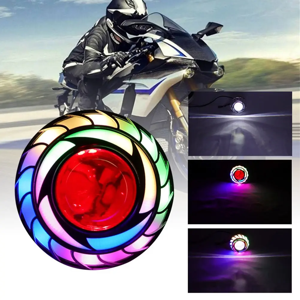 LED Motorcycle Headlight RGB Flashing Brake Tail Rear LED Motorbike Light