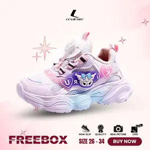 LVR Eunbi FREE BOX SIZE 26-34 Sepatu Anak Perempuan Kuromi Led Sneakers Casual Anak Trendy LV0678