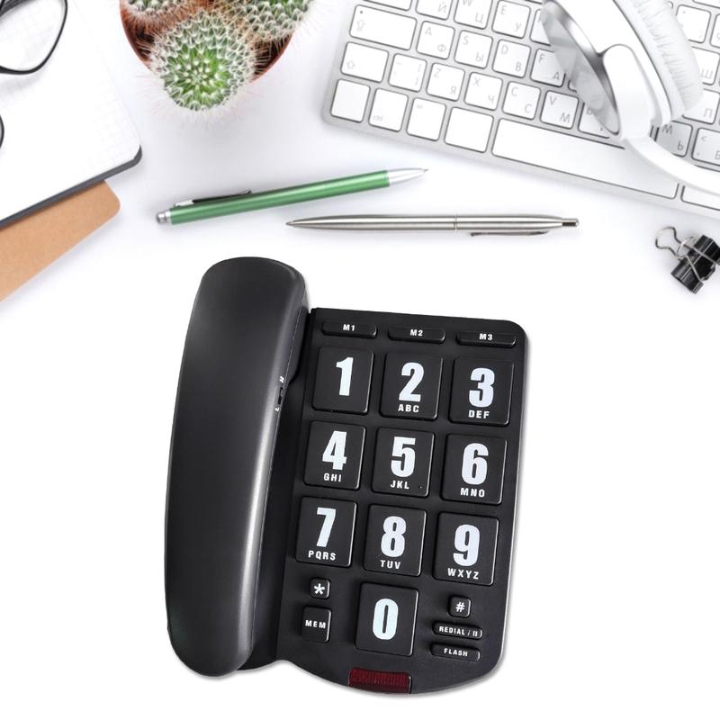 Điện Thoại Bàn Có Dây Điện Thoại Điện Thoại Cố Định, PK3000, Có Nút Lớn, Loa Lớn, Tốc Độ 1
