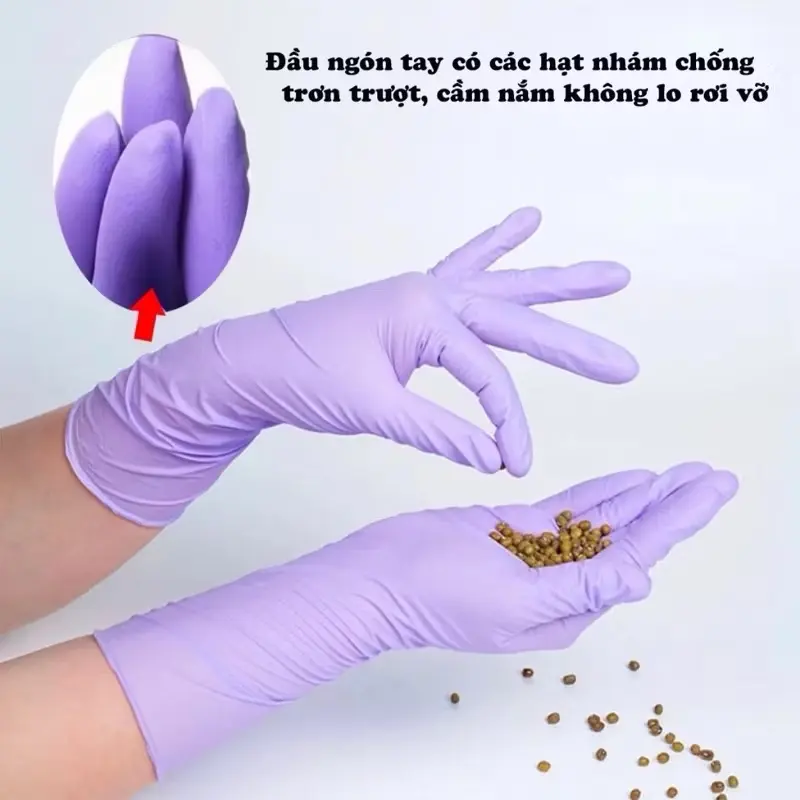 Hộp 10 Đôi Găng Tay Cao Su BeeSurg Mới Dài Hơn, Rửa Bát, Chống Nước, Không Mùi 3