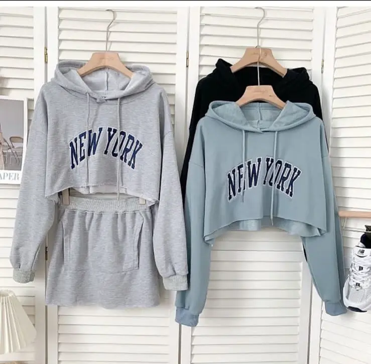 NEW YORK CROOPE HOODIE SWEATER OVERSIZE WANITA 2