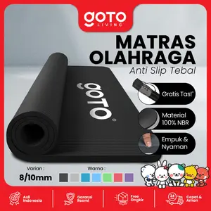 Goto [COD] NBR Yoga Mat 10mm Matras Alas Anti Slip Tebal