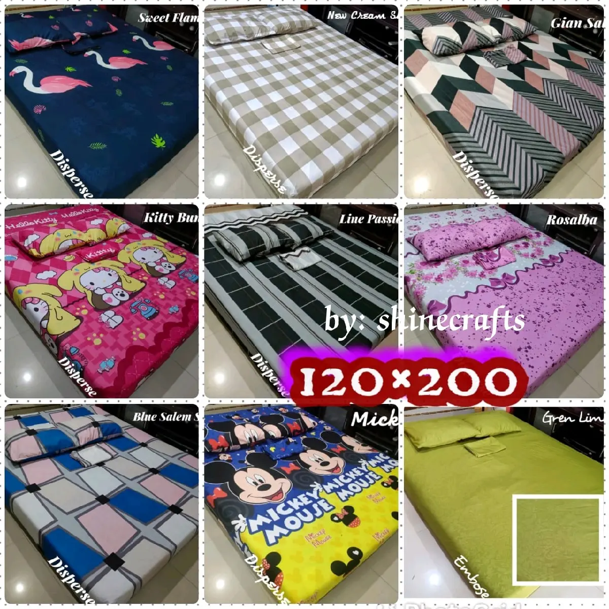 Seprei Homemade 120x200 tinggi 20cm