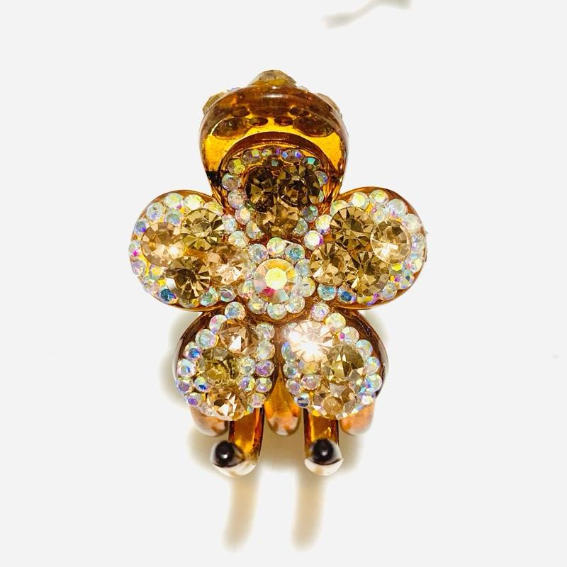 Kẹp tóc càng cua 5 răng hình hoa mai đính đá cao cấp dành cho phái nữ tóc ít đến tóc nhiều vừa . Phụ kiện tóc nữ