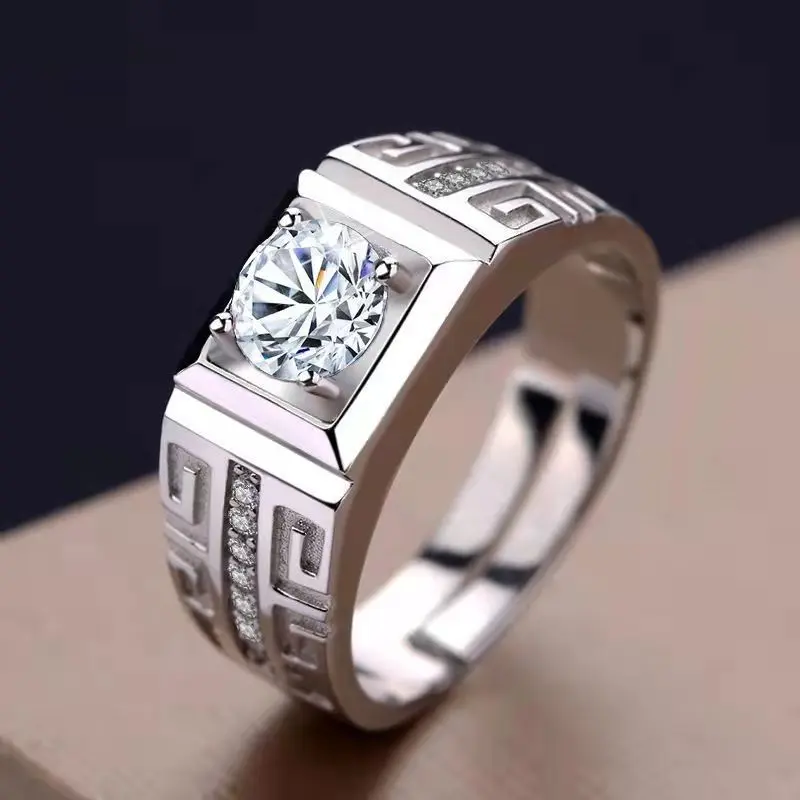 Nhẫn Mở Pha Lê, Bạc Sterling 925, Mịn Và Lớn, Dành Cho Nam Và Nữ, Thời Trang, Thích Hợp Cho Tiệc Tùng Và Đám Cưới, Trang Sức Thiết Kế, Charm, Quà Tặng Cặp Đôi