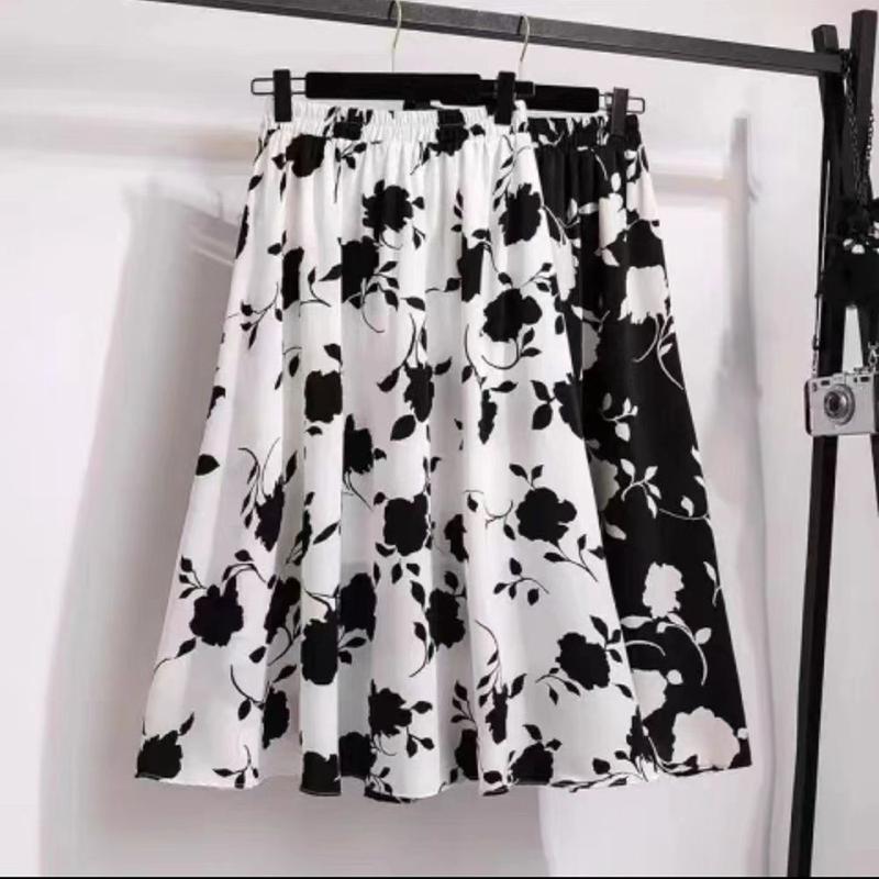 Product Introduction of Chân Váy Hoa, Chân Váy Cạp Cao Dành Cho Nữ, Phong Cách Mùa Hè, Chân Váy Nhỏ Nhắn, Dài Trung Bình Chân Váy Hoa, Kiểm Tra Đen Trên Nền Trắng, Hàng Mới Về Năm 2025 12