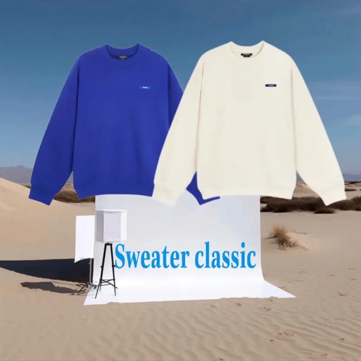 Áo thun SWEATER CLASSIC full tag bọc chất nỉ chân cua thoáng mát