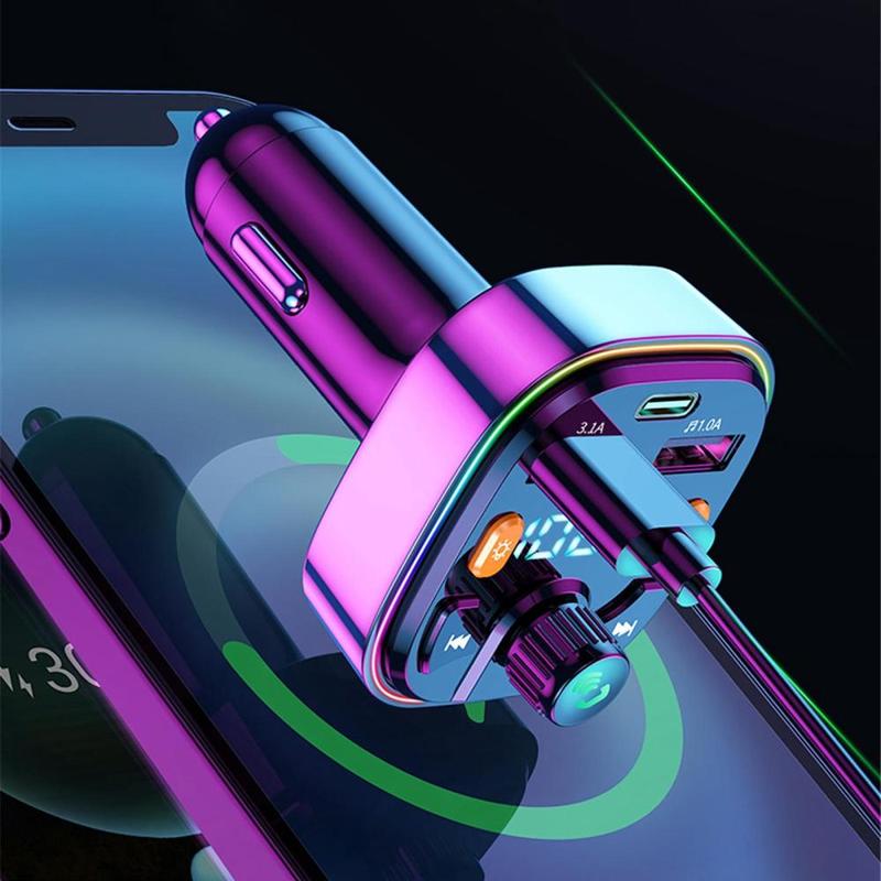 Bluetooth FM Modulator Handsfree Calling Wireless Adapter Car FM Modulator 2
