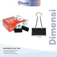 Gambar Benex Binder Clip Benex 51 mm Jumbo Size Edisi Paper Clip & Penjepit Kertas No 260 Original dari Bambifiles Store Kota Depok 4 Tokopedia