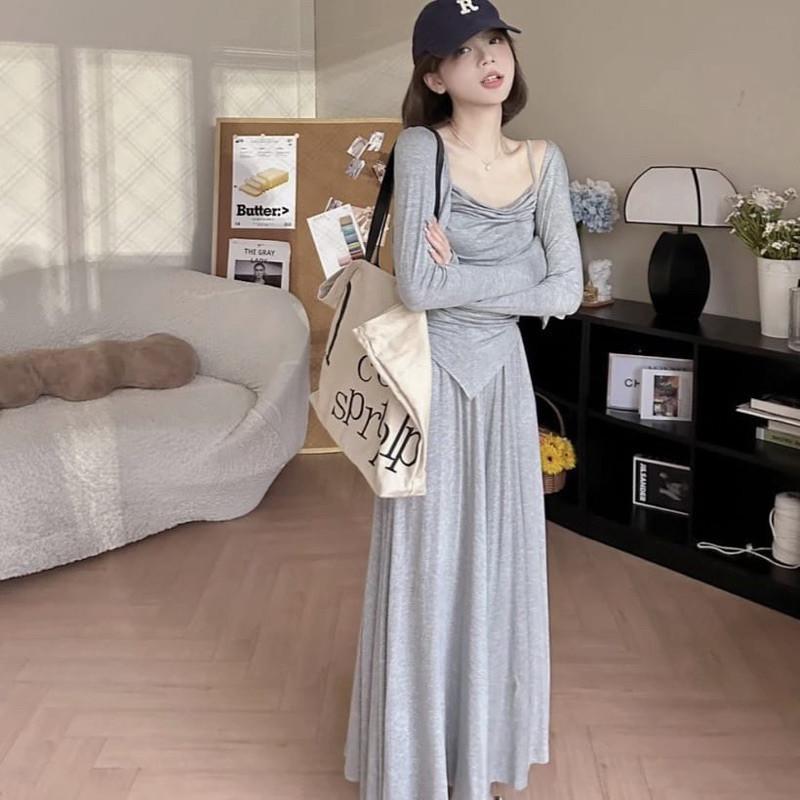 OneSet Atasan Wanita Casual Setelan Knit  Basic Adem Celana Panjang Baju Wanita Santai M623 5