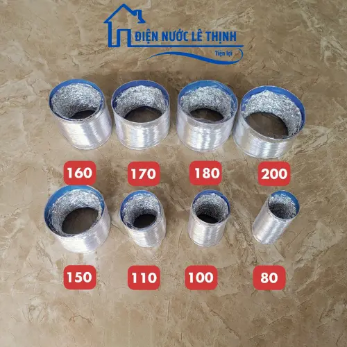 Ống bạc co giãn cuộn 3 MÉT thông gió hút mùi - ống bạc thông gió hút mùi
