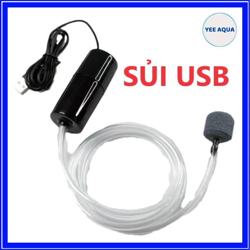 Máy Sủi Oxy Mini Kết Nối Cổng USB NGUỒN 5V1A 1 vòi | 2 vòi Độ Bền Cao,Độ Ồn Thấp Phù Hợp Cho Bể Cá Cảnh,Bể Cá Mini