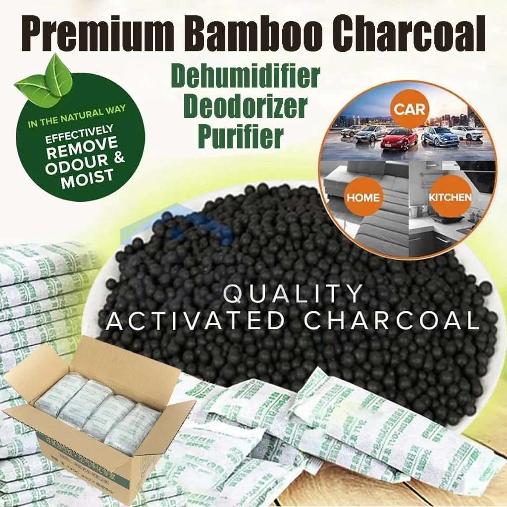 [SG] Premium Bamboo Charcoal Dehumidifier Air Freshener Activated Charcoal Bag Deodorizer Formaldehyde Remover
