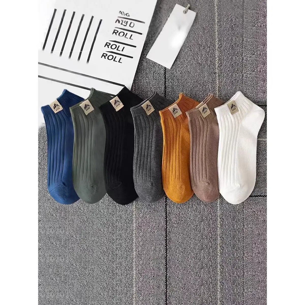 Socks for men and women short black and white summer breathable sweat-absorbent deodorant solid color short socks wear-resistant