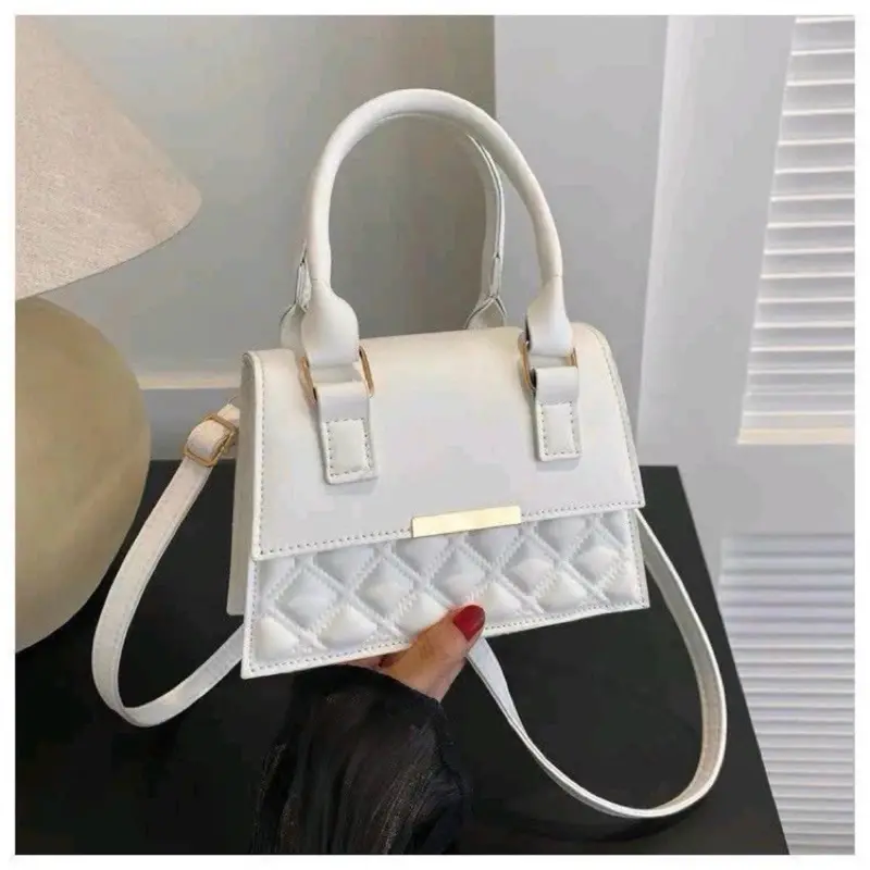 ￼Túi đeo chéo, túi xách nữ đẹp hai quai cầm tay da PU thêu chần chỉ xinh xắn thời trang Bag PK 730 Nhung 3