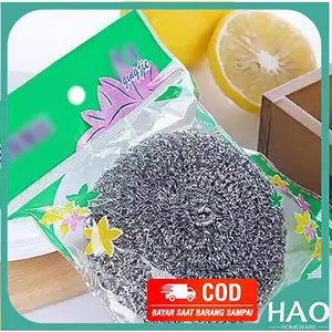 [HAO] Spon kawat cuci piring Stainlees Steel panci sabut spons sponge dapur Stainless