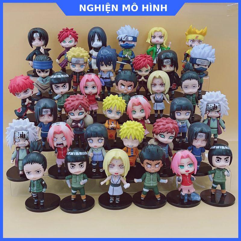 Mô hình Naruto 12 nhân vật cao 7cm Kakashi Sasuke Itachi Gaara Sakura Minato Rock Lee Nara Shikamaru Hinata Boruto Hokage Kiba Đồ Chơi Toy