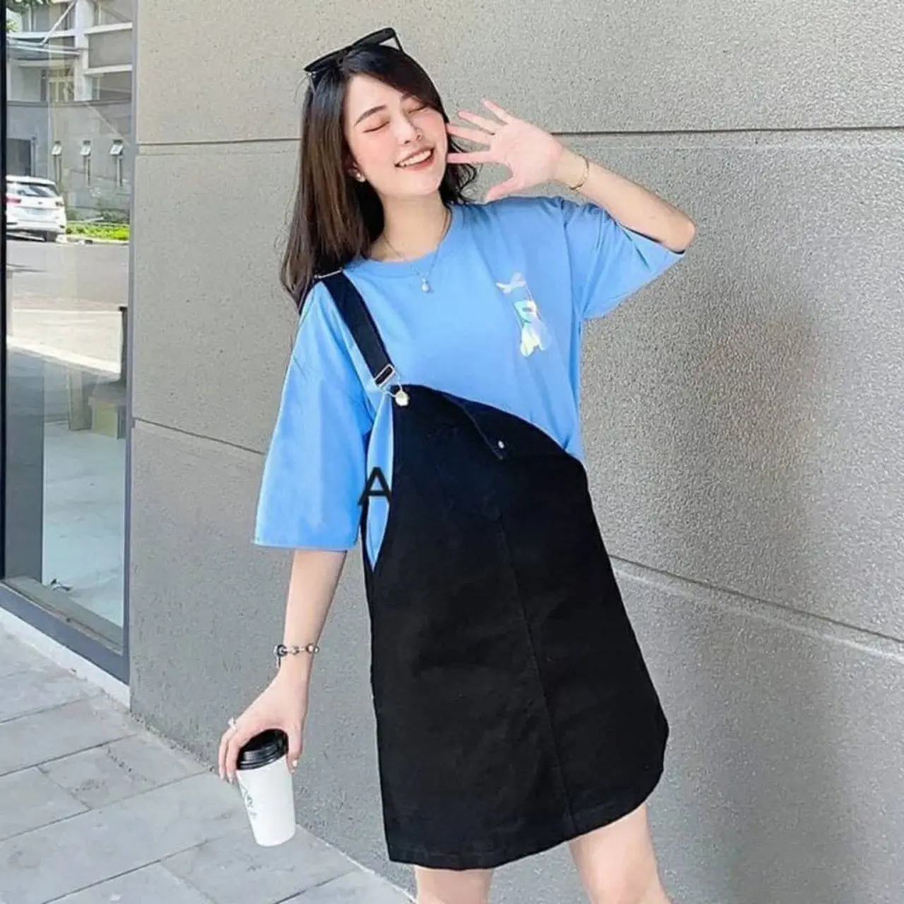 Yếm Váy Đen Kaki Jean Bigsize không giãn , YVD16 Nữ Dress Nữ Dress
