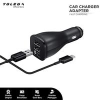 Gambar Car Adapter Compatible For Samsung  Fast Charge 15 W 2 USB To Type C Cable dari Toleda Indonesia Kota Tangerang 2 Tokopedia