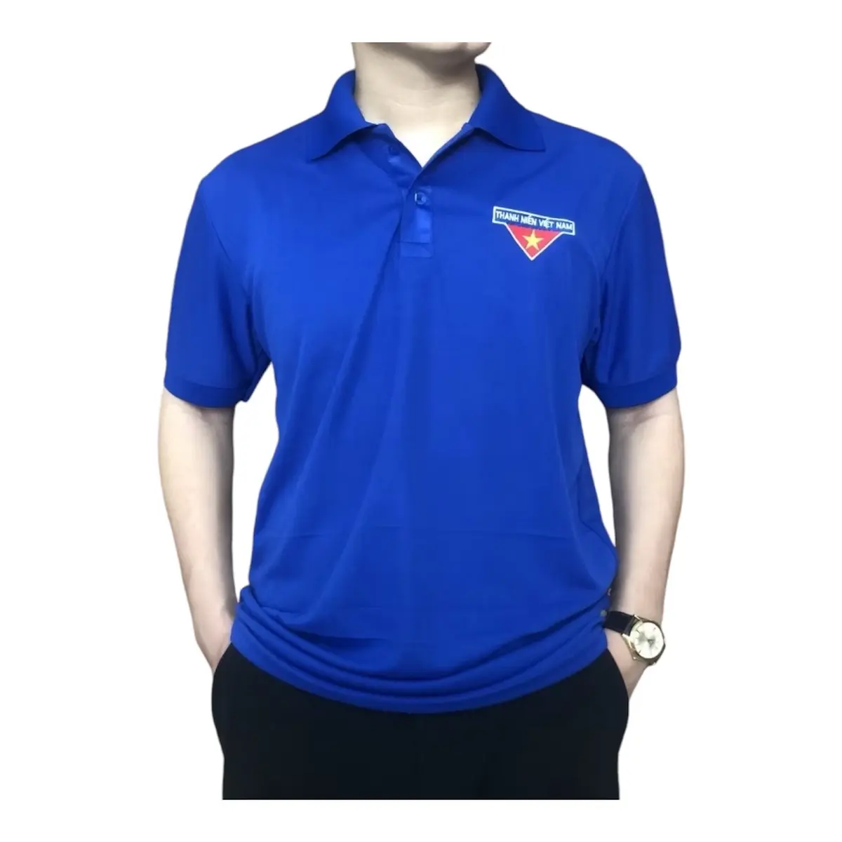 Áo đoàn thun cá sấu poly co dãn 4 chiều ( ảnh tự chụp)