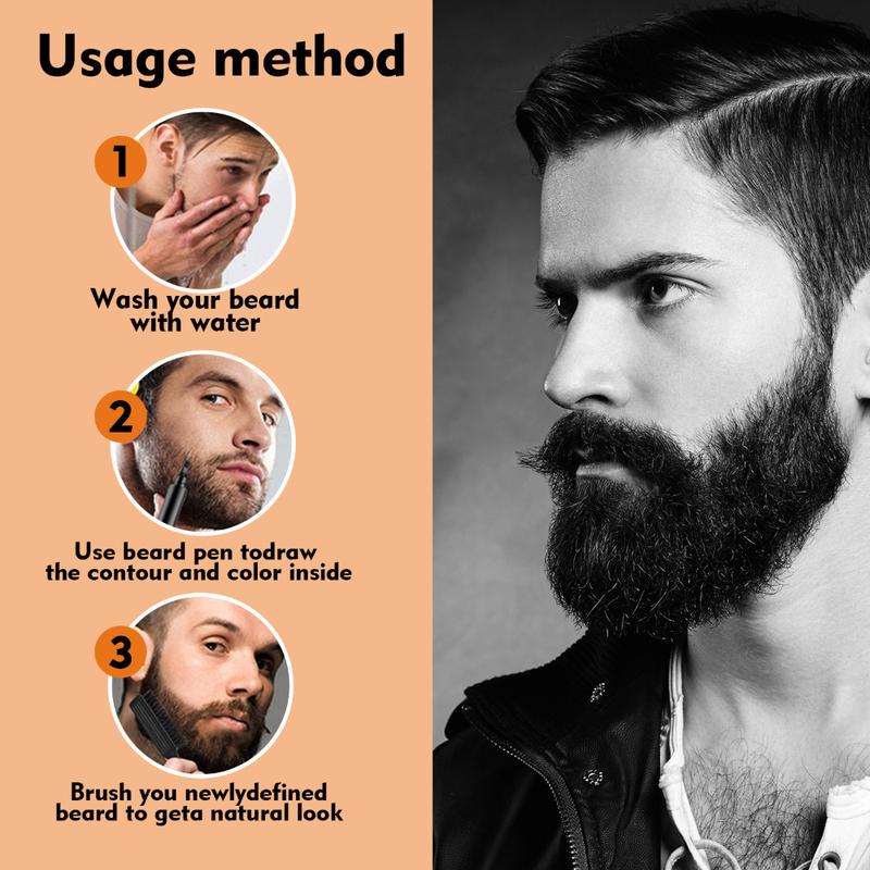 Product Introduction of Men's Beard Waterproof Beard Beard Styling Filler Pen 7