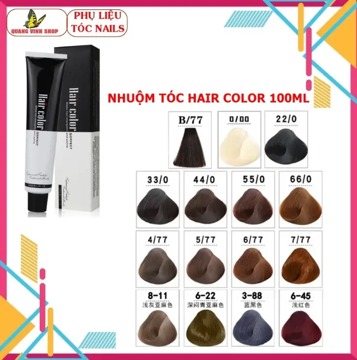 Thuốc nhuộm tóc Hair 100ml (Tuýp đơn) đủ màu