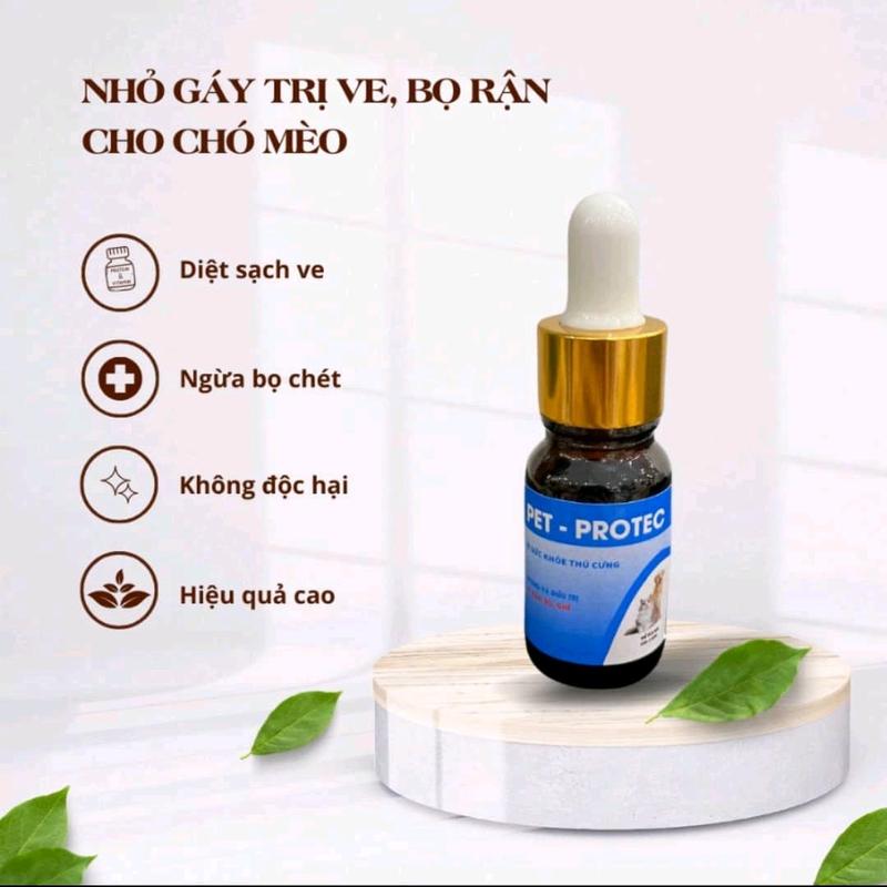 Nhỏ gáy protec nano trị ve bọ rận cho chó và mèo