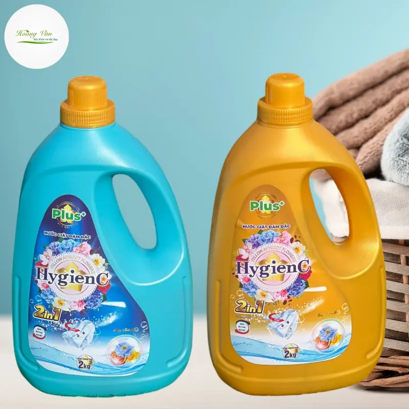 Nước giặt đậm đặc hương nước hoa HyGienC Plus Chai 02 Kg Làm Sạch và xả thơm quần áo 7