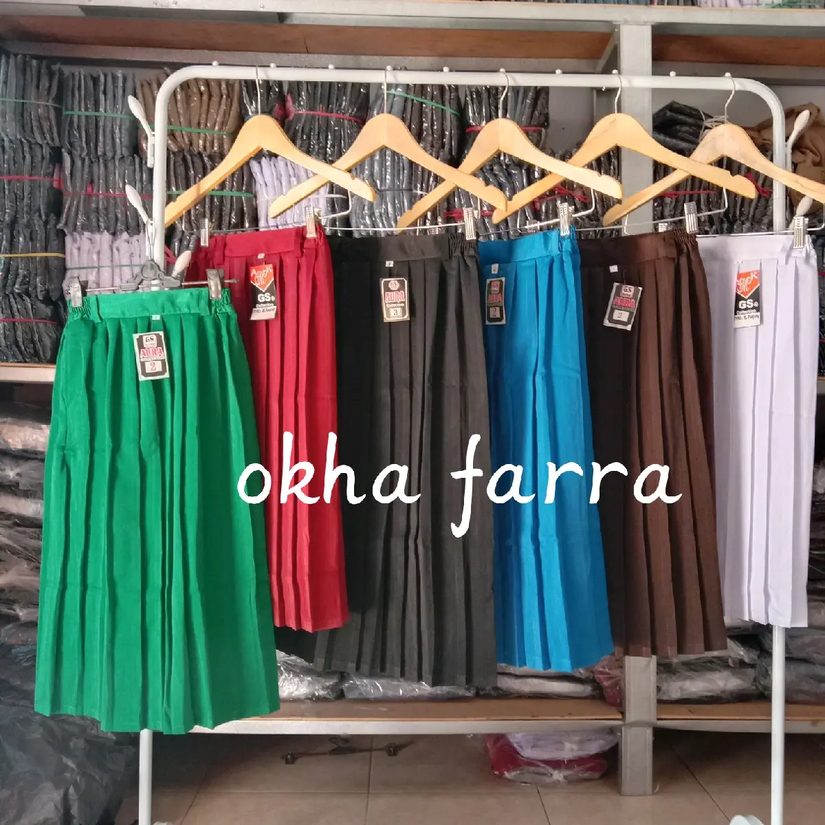 Maxi SD MI rempel atas pinggang/rok anak/seragam sekolah