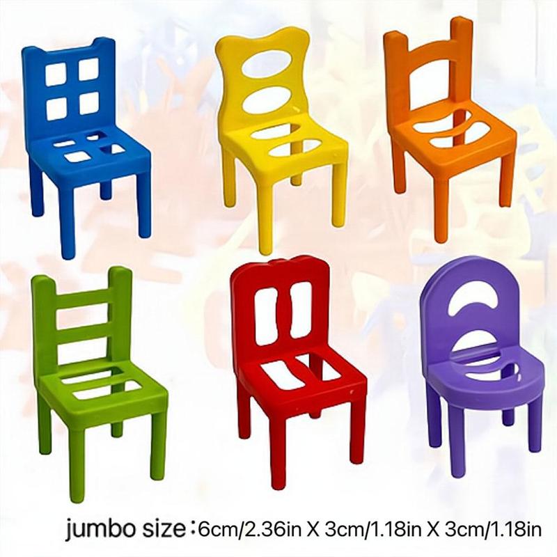 Product Introduction of Colorful Family Board Game A Strategic Educational Toy for Kids Balance Chairs on a Desk to Win N6H3 34