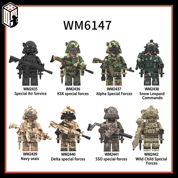 Lính Swat Đồ chơi Lắp ráp Linh Đặc Nhiệm Mô hình Lính Swat Army Quân Đội WM6147