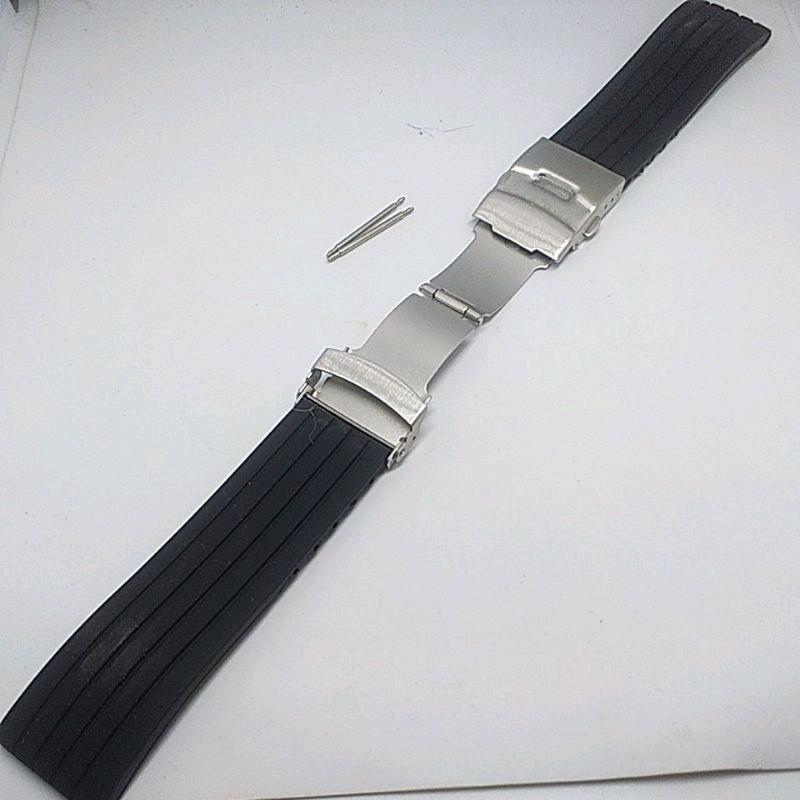 TALI STRAP JAM EXPEDITION KARET UKURAN 22 24MM RUBBER SILICONE STRAP EXPEDITION FREE PEN 3