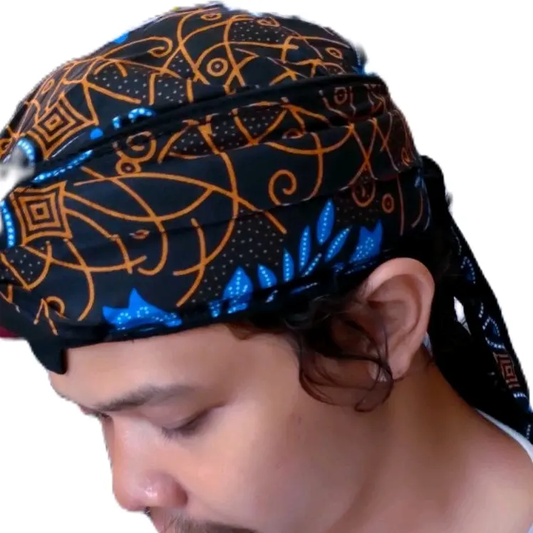 Blangkon Jawa Motif Biru Dewasa Karet Sd Topi 0