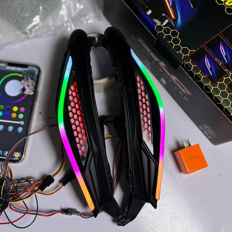 Phụ Kiện Đèn Demi Lưới I8 Xe EXCITER 135LC/50 Chỉnh App Đa Dạng Phong Cách Phụ Tùng