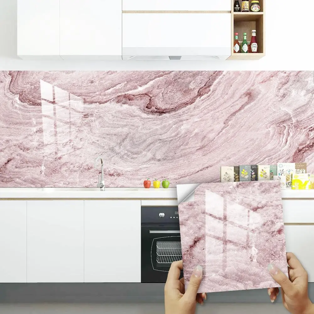 3D Wall Sticker, PVC Tile Stickers, Home Renovation Remodeling Decorative Self-adhesive Wallpaper for Living Room, Bathroom