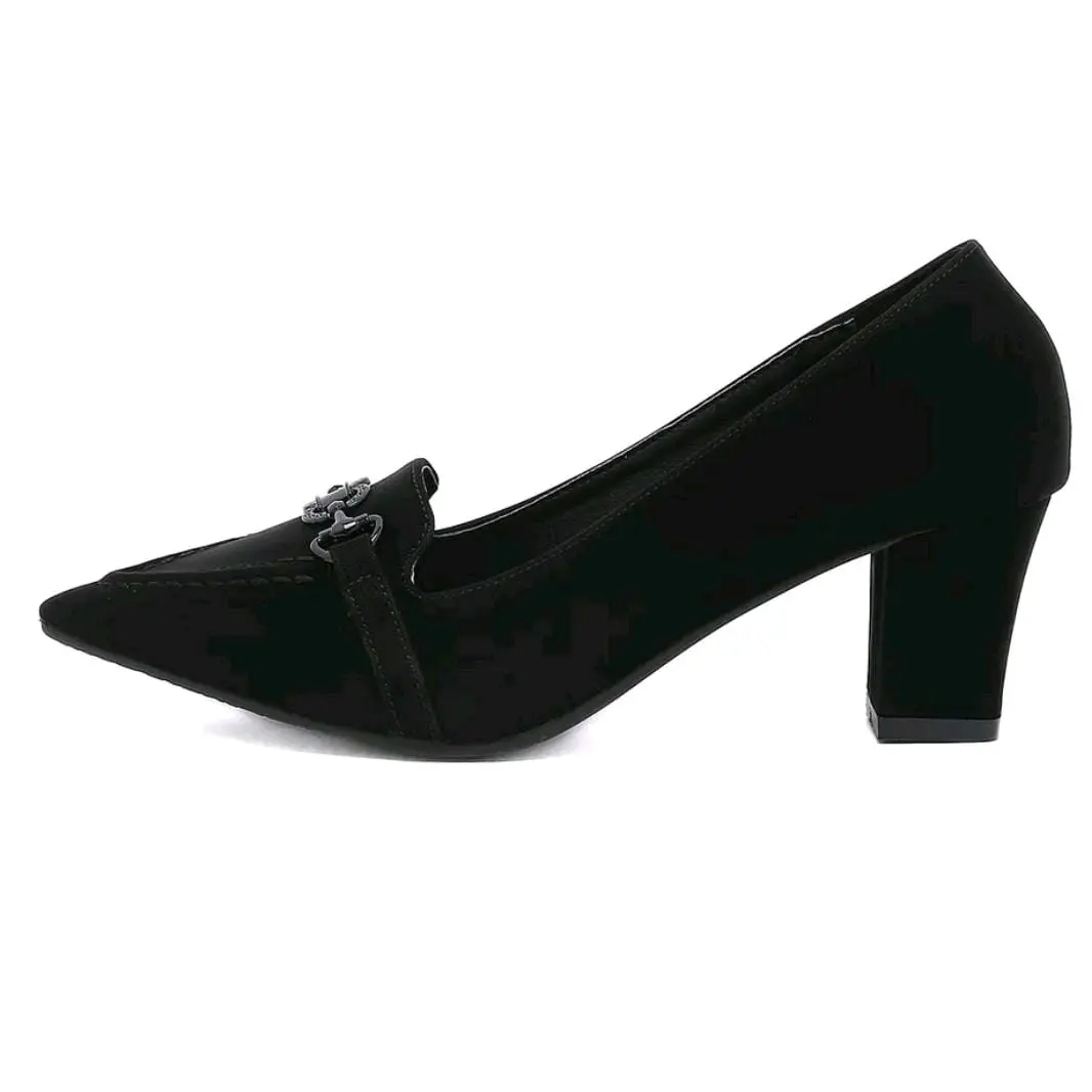 Elleora EZ-1625 sepatu hak wanita kerja import-hitam uk 37