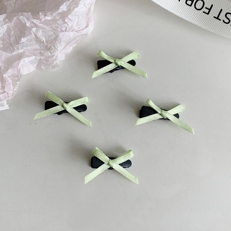 Product Introduction of Headdress Mini Bowknot Hair Clips Sweet Ribbon Bow Hairpin Headwear Hair Accessories Fairy Bang Clip Girls 10