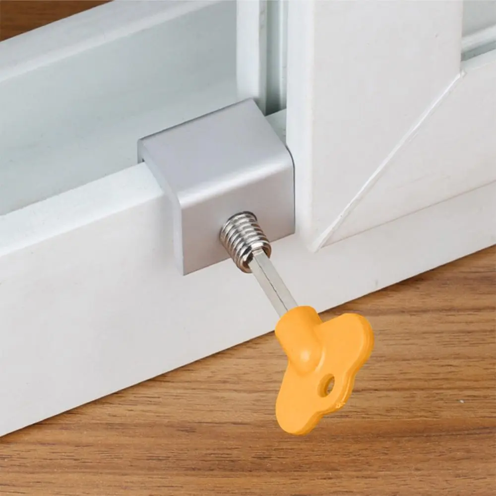 Window Lock, Aluminum Push-type Window Lock, Child Safety Lock, Home Improvement Building Supplies